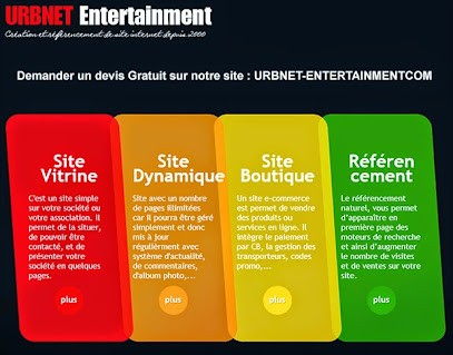 URBNET ENTERTAINMENT, Concepteur de Sites Web à Monteux