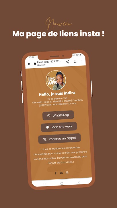 Indira DECHESNE | IDS WEB | Création De Sites Internet, Concepteur de Sites Web à Montmorency